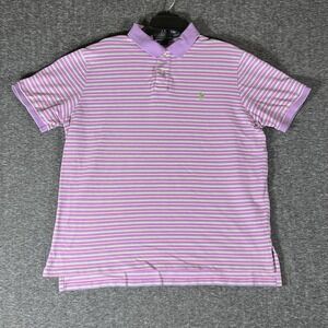 Polo Ralph Lauren Cotton Purple Green Stripe Custom Fit Short Sleeve Mens 2XL